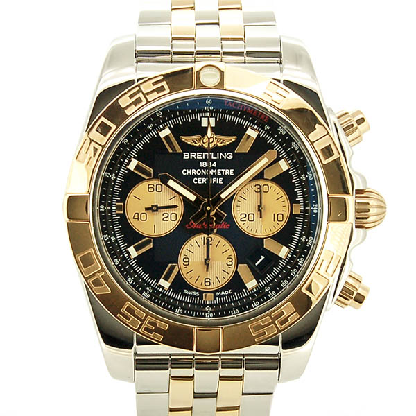 ブライトリング　BREITLING　クロノマット44　C011B68PAC　ブラック/シャンパン　SS×RG　44mm　USED　中古