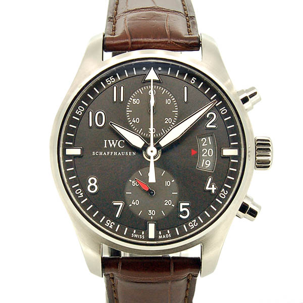 IWC　パイロットウォッチ スピットファイア　クロノグラフ　IW387802　自動巻　SS　革ベルト　43mm　USED　中古
