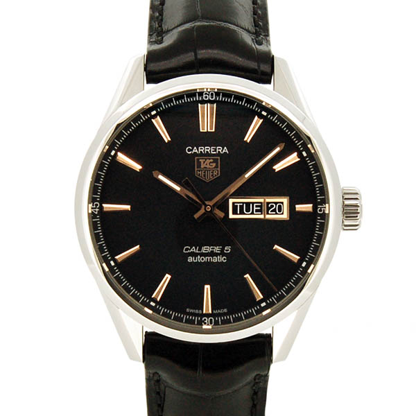 タグホイヤー TAG HEUER カレラ デイデイト キャリバー5 WAR201C.FC6266 41mm SS ブラック 革ベルト USED 中古 Zetton(ゼットン) タグホイヤー TAG HEUER カレラ デイデイト キャリバー5 WAR201C.FC6266 41mm SS ブラック 革ベルト USED 中古 Zetton(ゼットン)