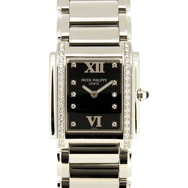 パテックフィリップ　PATEK PHILIPPE　Twenty-4　4910/10A-001　レディース　ブラック　サイドダイヤ　25×30mm　USED　中古