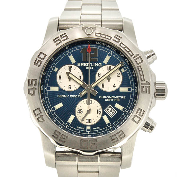 ブライトリング　BREITLING　コルト クロノグラフ　A733C48PCS　ブルー　SS　44mm　クォーツ　USED　中古