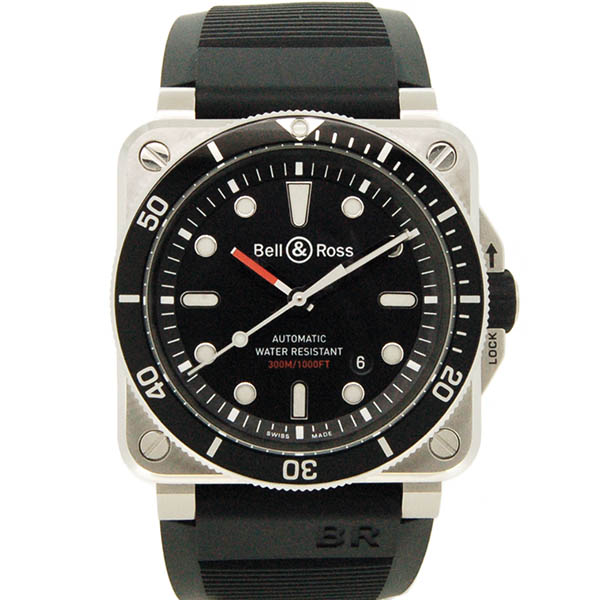 ベル＆ロス　BELL＆ROSS　BR0392-D-BL-ST/SRB　BR03-92　ダイバー　ラバー　42mm　USED　中古