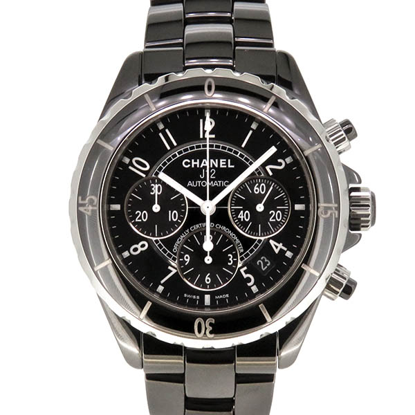 シャネル　CHANEL　J12　クロノグラフ　H0940　41mm　ブラックセラミック　メンズ　USED　中古