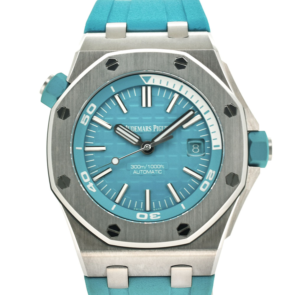 オーデマ・ピゲ　AUDEMARS PIGUET　ロイヤルオーク　オフショアダイバー　15710ST.OO.A032CA.01　ラバー　ターコイズブルー　SS　42mm　ブティック限定　USED　中古
