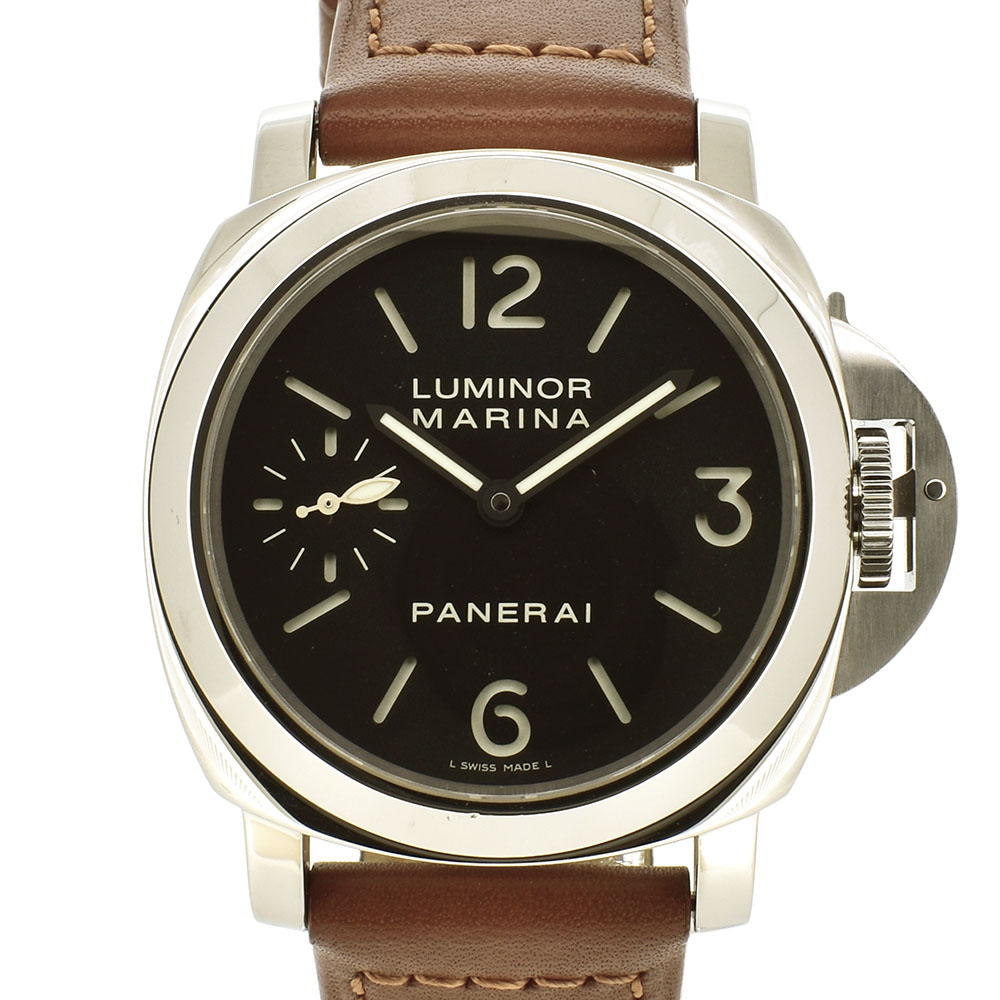 パネライ　PANERAI　ルミノールマリーナ　PAM00111　手巻き　44mm　革ベルト　サンドウィッチ文字盤　USED　中古