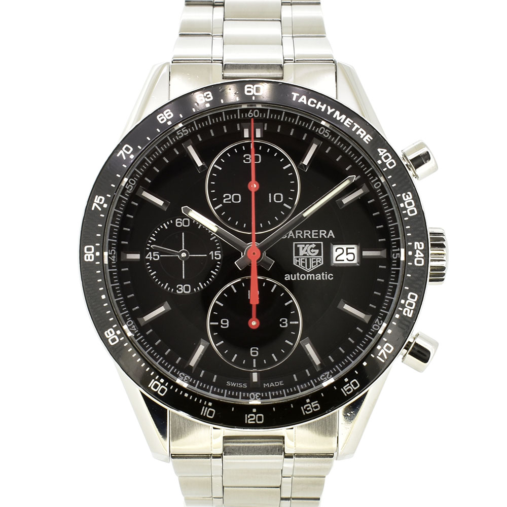 タグホイヤー　TAG HEUER　カレラ レーシング クロノグラフ　CV2014.BA0786　SS　ブラック　41mm　USED　中古