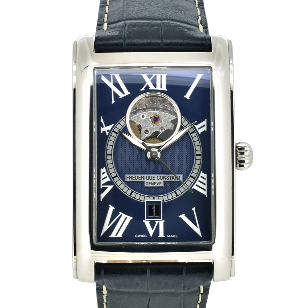 フレデリック・コンスタント　FREDERIQUE CONSTANT　カレ ハートビート　FC-315DNS4C26　革ベルト　ブルー　USED　中古