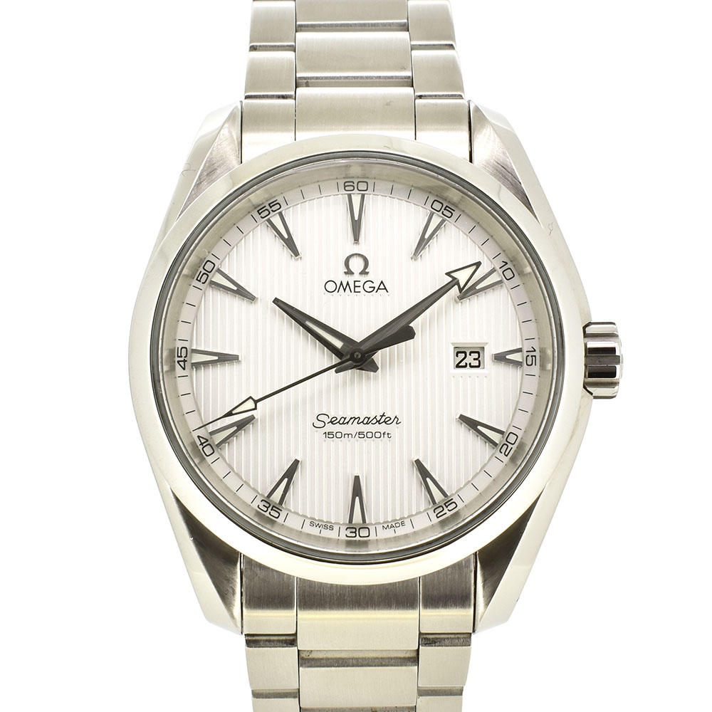 オメガ　OMEGA　シーマスター　アクアテラ　231.10.39.61.02.001　メンズ　38.5mm　SS　シルバータペストリー　クォーツ　USED　中古