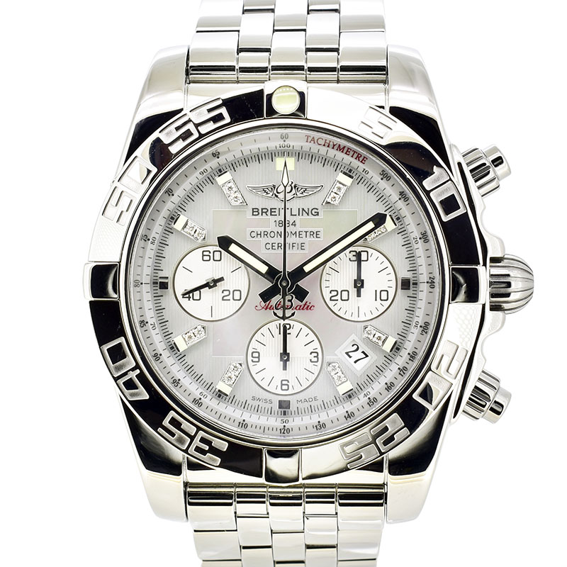 ブライトリング　BREITLING　クロノマット44　A011G86PA　グレーパールダイヤモンド　USED　中古