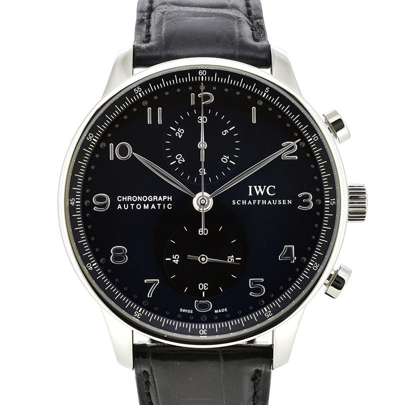 IWC　ポルトギーゼ　クロノグラフ　IW371447　ブラック　41mm　USED　中古