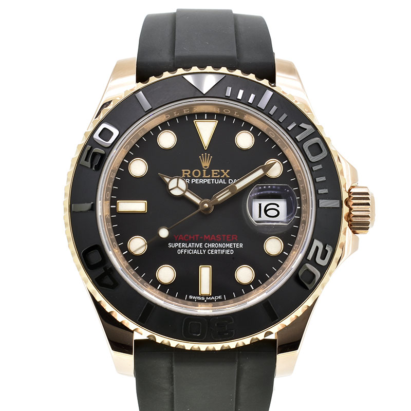 ロレックス　ROLEX　ヨットマスター40　Ref.116655　エバーローズゴールド　ブラック   カラージュエリーベゼル付　USED　中古