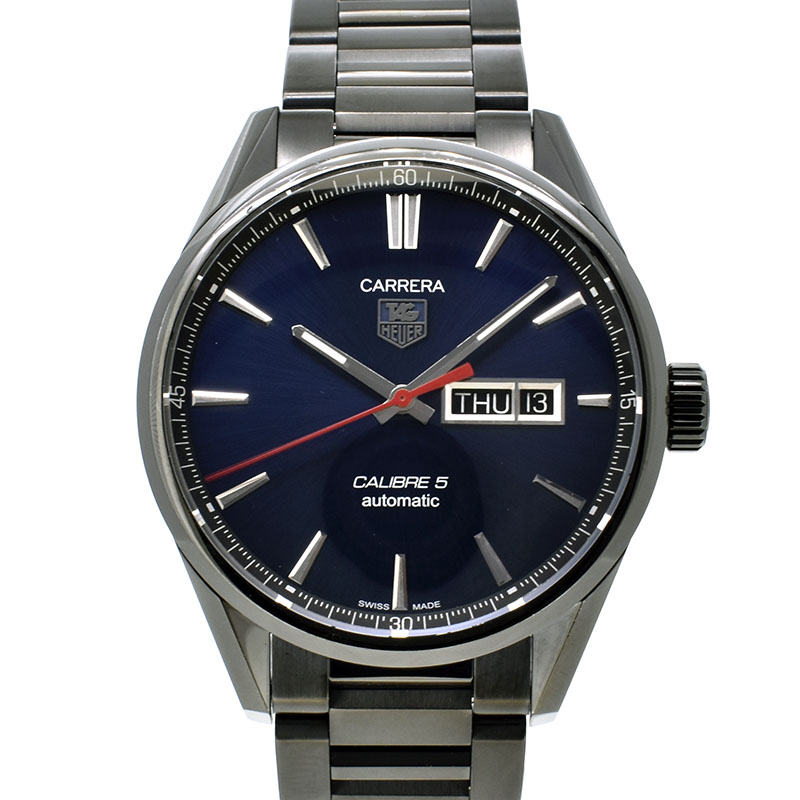タグホイヤー　TAG HEUER　カレラ デイデイト キャリバー5 AIR-K4　WAR201F.BA0728　41mm　SS　ブルー　日本400本限定　USED　中古
