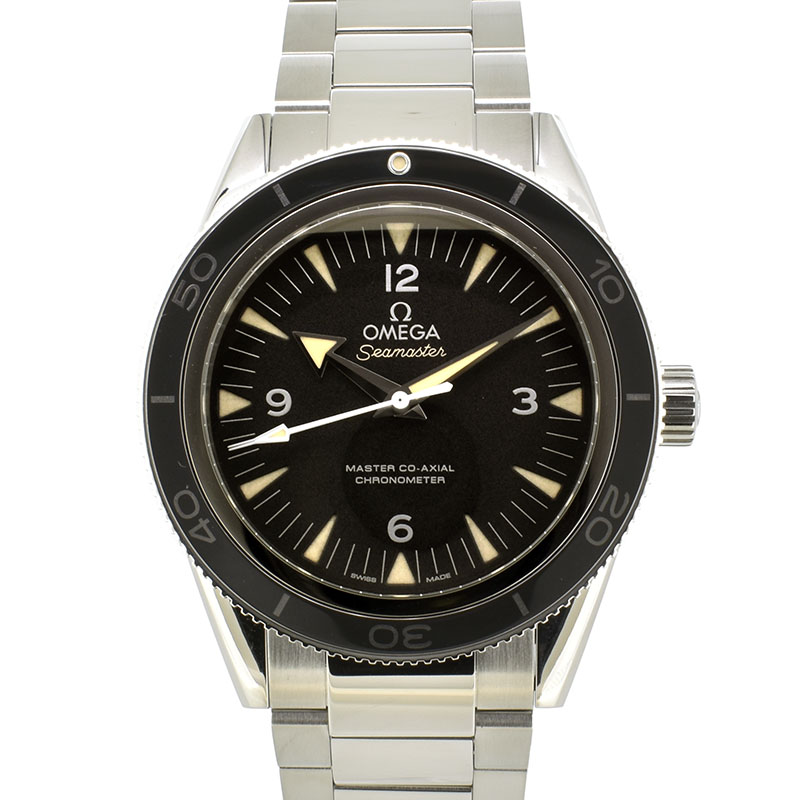 オメガ　OMEGA　シーマスター300　マスターコーアクシャル　233.30.41.21.01.001　SS　ブラック　41mm　USED　中古
