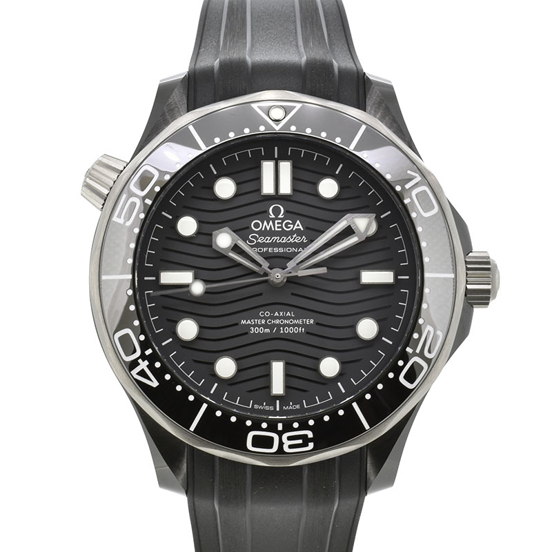 オメガ　OMEGA　シーマスター ダイバー 300m コーアクシャル マスタークロノメーター　210.92.44.20.01.001　ブラック　43.5mm　セラミック　ラバーベルト　新品アウトレット