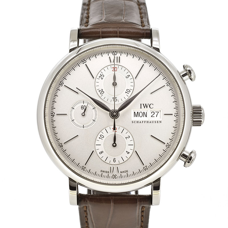 IWC　ポートフィノ クロノグラフ　IW391007　SS　シルバー　革　USED　中古