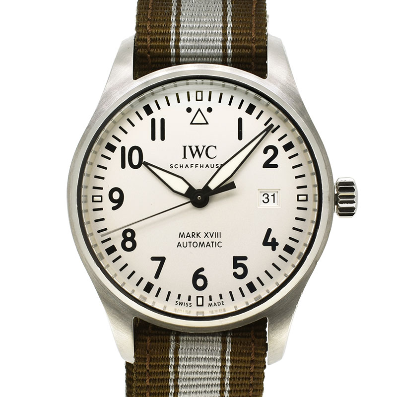 IWC　パイロットウォッチ　マーク18　IW327002　シルバー　40mm　USED　中古