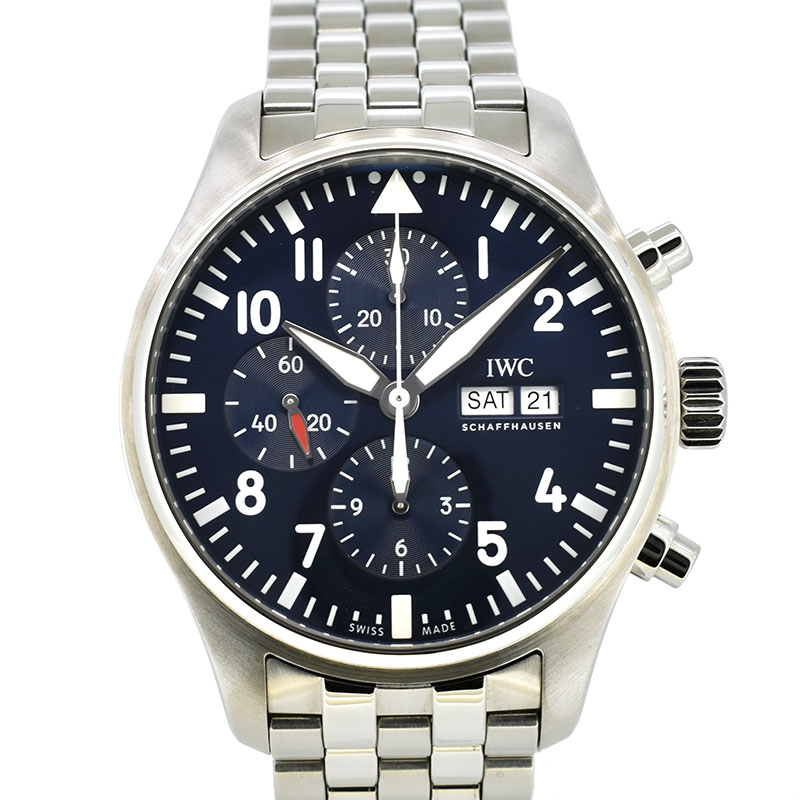 IWC　パイロットウォッチ クロノグラフ プティ・プランス　IW377717　ブルー　43mm　USED　中古
