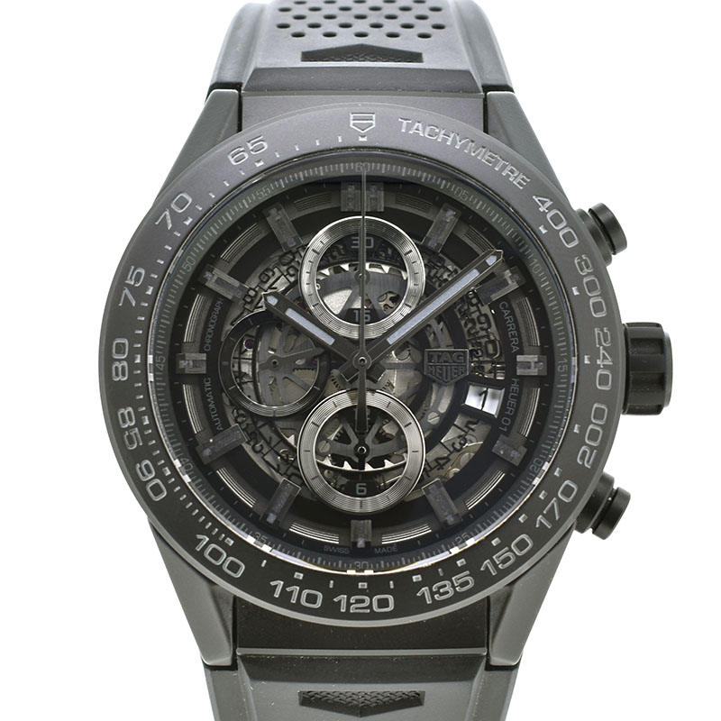 タグホイヤー　TAG HEUER　カレラ クロノグラフ キャリバー ホイヤー01 ブラックセラミック　CAR2A91.FT6071　45mm　USED　中古