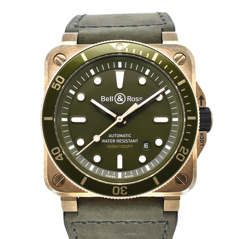 ベル＆ロス　BELL＆ROSS　BR0392-D-G-BR/SCA　BR03-92 ダイバー ブロンズ　42mm　世界999本限定　USED　中古