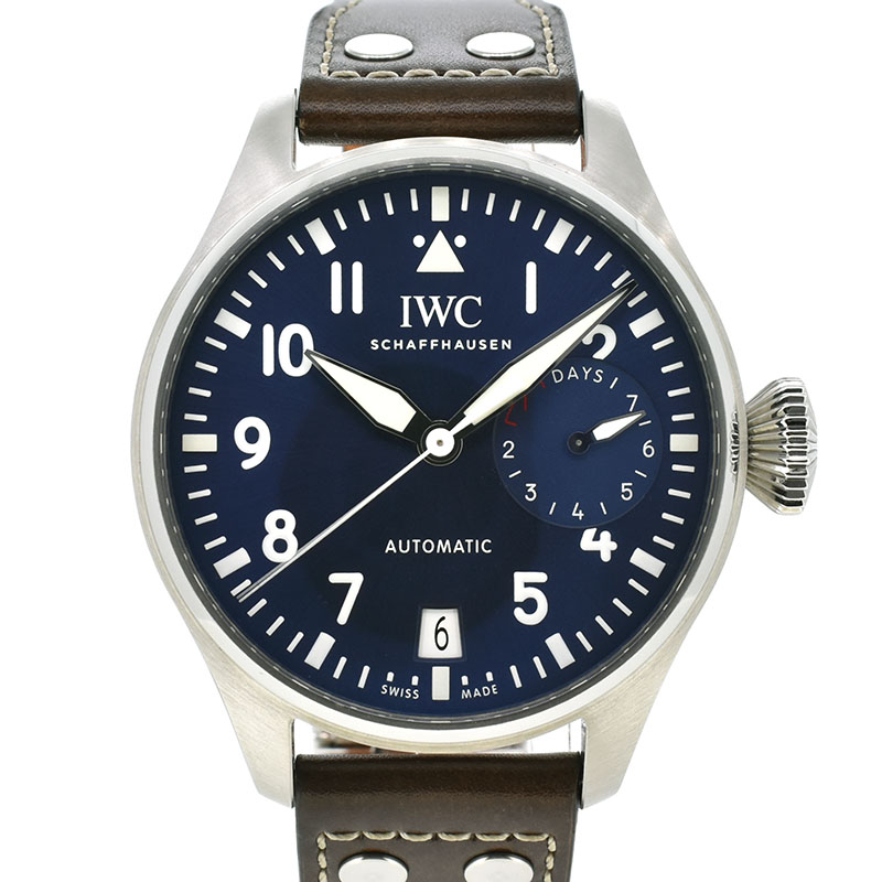 IWC　ビッグパイロットウォッチ　プティ・プランス　IW500916　46mm　ブルー　革ベルト　USED　中古