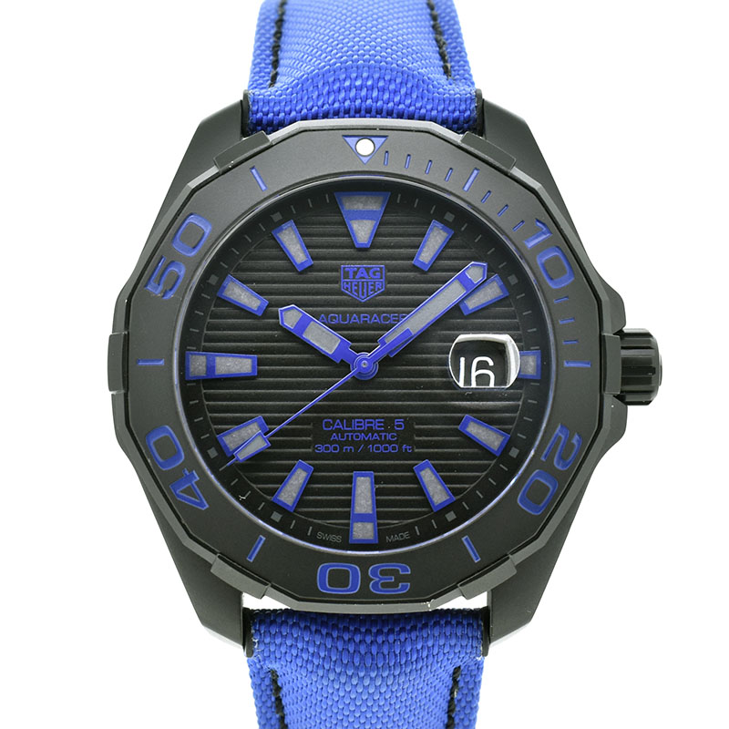 タグホイヤー　TAG HEUER　アクアレーサー キャリバー5　WAY208B.FC6382　PVD　自動巻き　43mm　USED　中古