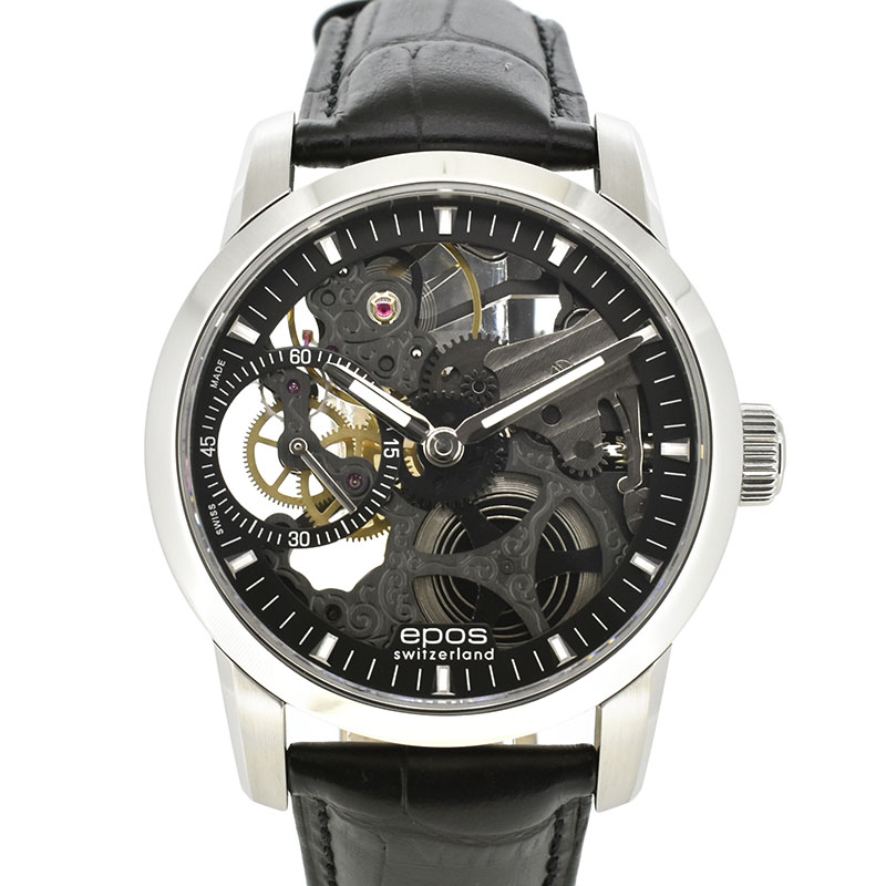 エポス　EPOS　エモーション スケルトン　3424BSKBK　手巻き　42mm　USED　中古