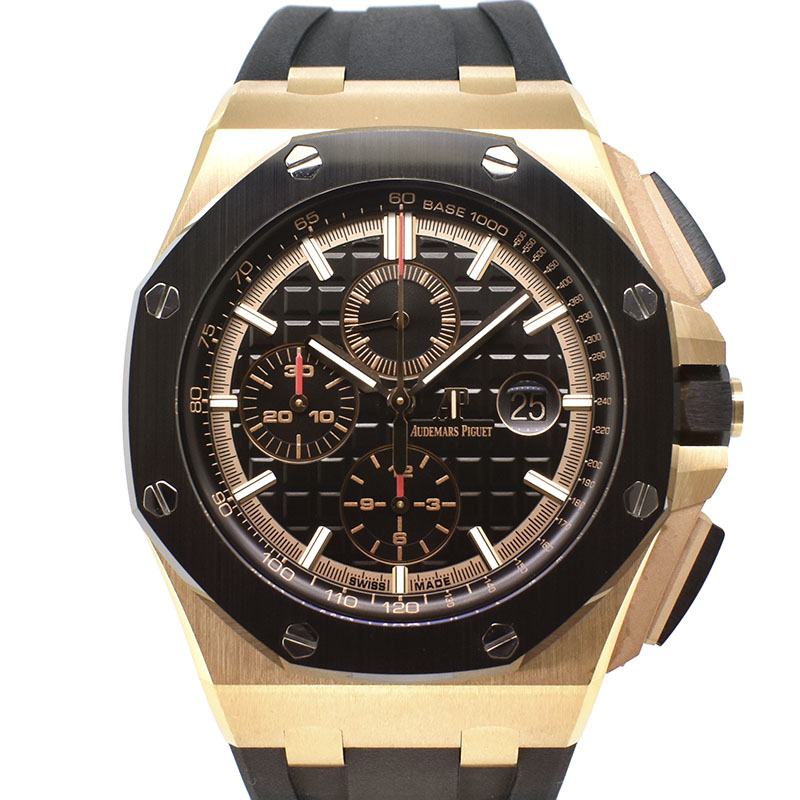 オーデマ・ピゲ　AUDEMARS PIGUET　ロイヤルオーク オフショア クロノグラフ　26401RO.OO.A002CA.02　18KPG　44mm　ブラック　USED　中古