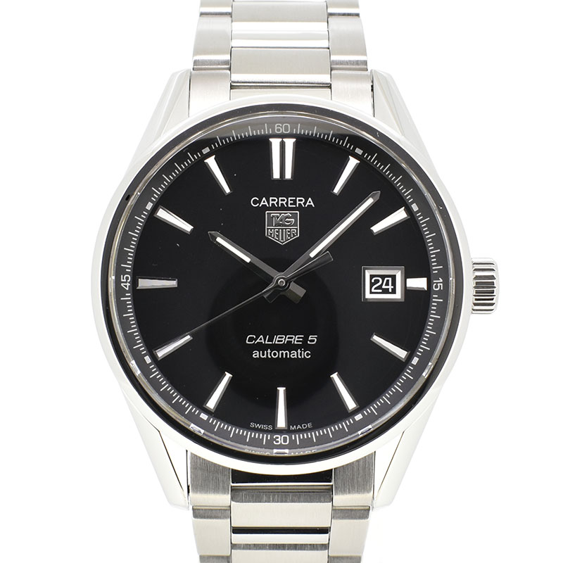 タグホイヤー　TAG HEUER　カレラ　キャリバー5　WAR211A.BA0782　SS　ブラック　39mm　USED　中古