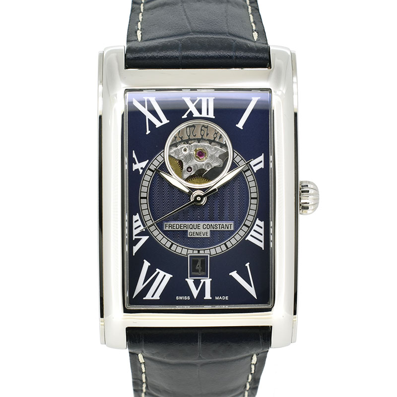 フレデリック・コンスタント　FREDERIQUE CONSTANT　カレ ハートビート　FC-315DNS4C26　革ベルト　ブルー　30.7×39mm　USED　中古