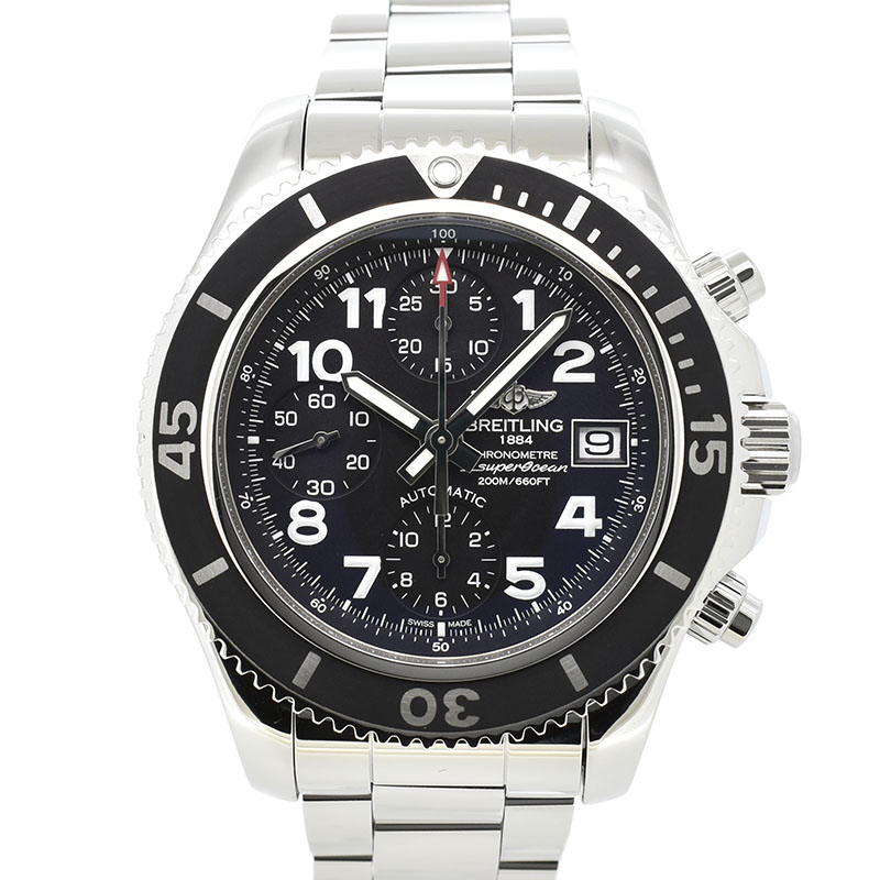 ブライトリング　BREITLING　スーパーオーシャン クロノグラフ 42　A108B93PSS　ブラック　42mm　USED　中古