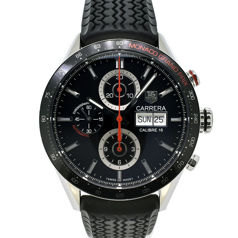 タグホイヤー　TAG HEUER　カレラ　クロノグラフデイデイト　モナコ・グランプリ　CV2A1F.FT6033　世界3000本限定　自動巻　SS　43mm　USED　中古