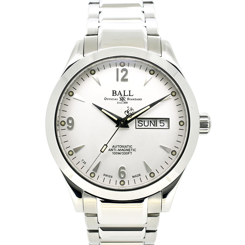ボールウォッチ　BALL　エンジニアII  オハイオ　NM2026C-S5J-WH　 デイデイト　ホワイト　SS　40mm　USED　中古