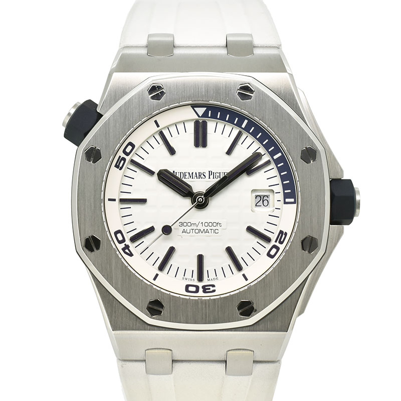 オーデマ・ピゲ　AUDEMARS PIGUET　ロイヤルオーク　オフショアダイバー　15710ST.OO.A010CA.01　ラバー　ホワイト　SS　42mm　ブティック限定　USED　中古