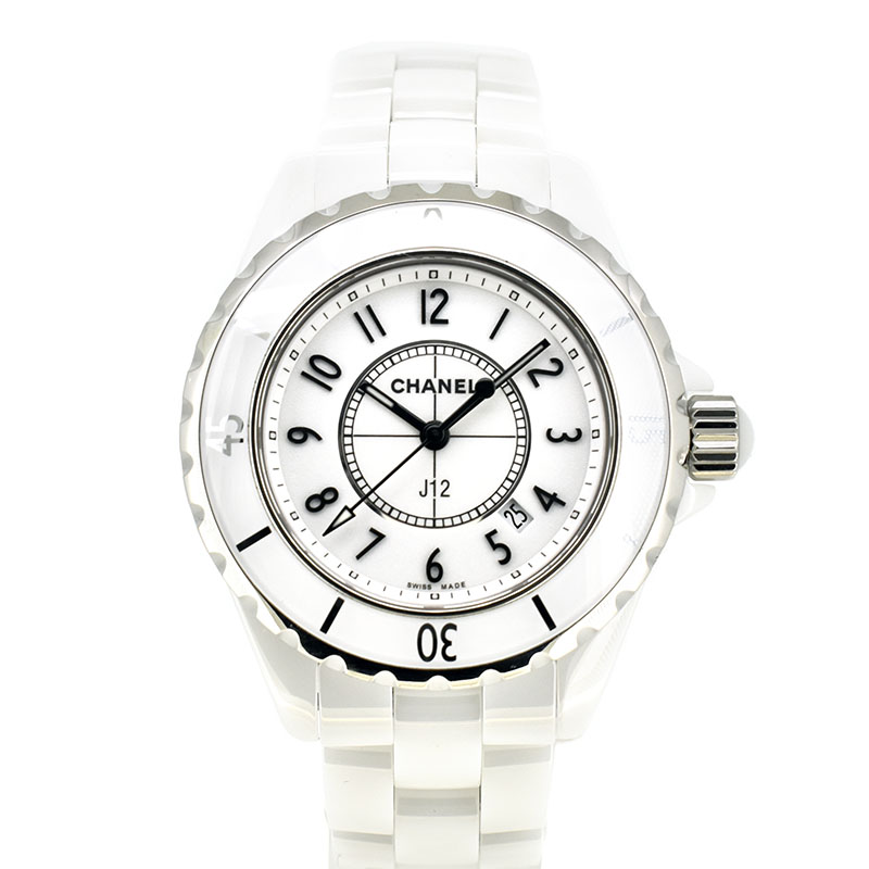 シャネル　CHANEL　J12 　ホワイト　白　セラミック　H0968　レディース　クォーツ　33mm　USED　中古