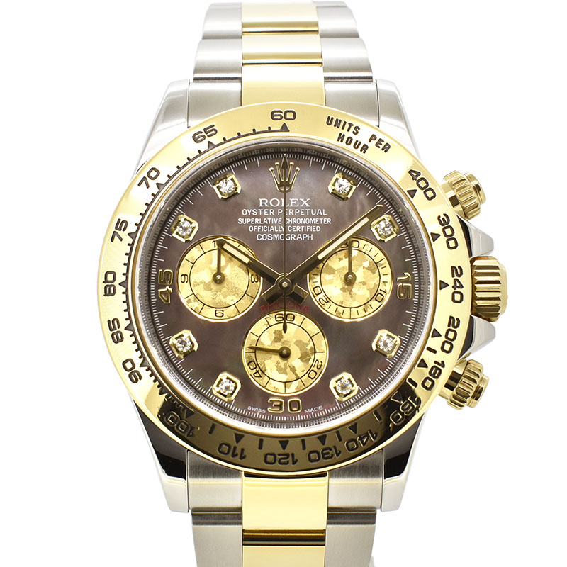ロレックス　ROLEX　デイトナ　Ref.116503NG　18KYG×SS　ブラックシェル　8Pダイヤ　ランダム番　USED　中古