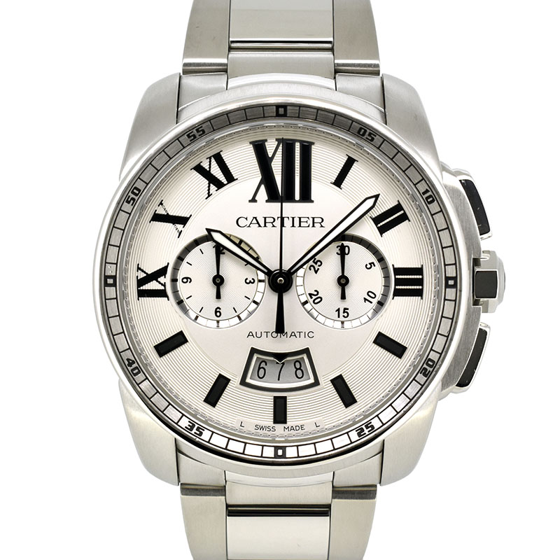 カルティエ　CARTIER　カリブル ドゥ カルティエ クロノグラフ　W7100045　SS　シルバー　42mm　USED　中古