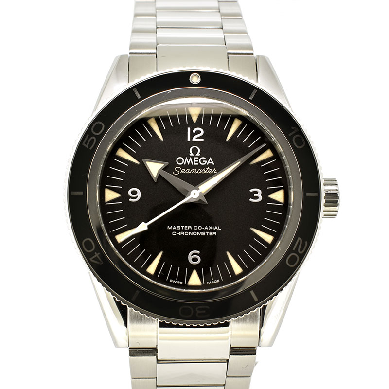 オメガ　OMEGA　シーマスター300 マスターコーアクシャル　233.30.41.21.01.001　SS　ブラック　41mm　USED　中古