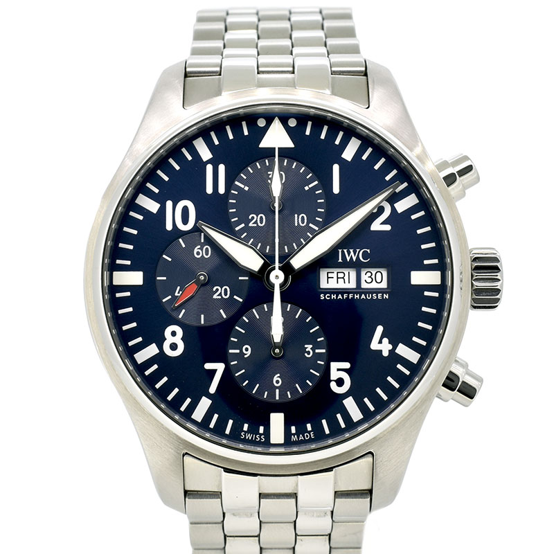 IWC　パイロットウォッチ クロノグラフ プティ・プランス　IW377717　ブルー　43mm　USED　中古