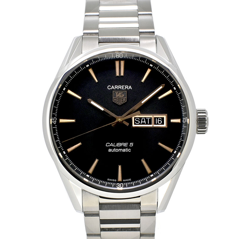 タグホイヤー　TAG HEUER　カレラ デイデイト キャリバー5　WAR201C.BA0723　41mm　SS　ブラック　USED　中古