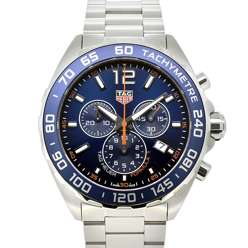 タグホイヤー　TAG HEUER　フォーミュラ1 クロノグラフ　CAZ1014.BA0842　クォーツ　ブルー　43mm　USED　中古