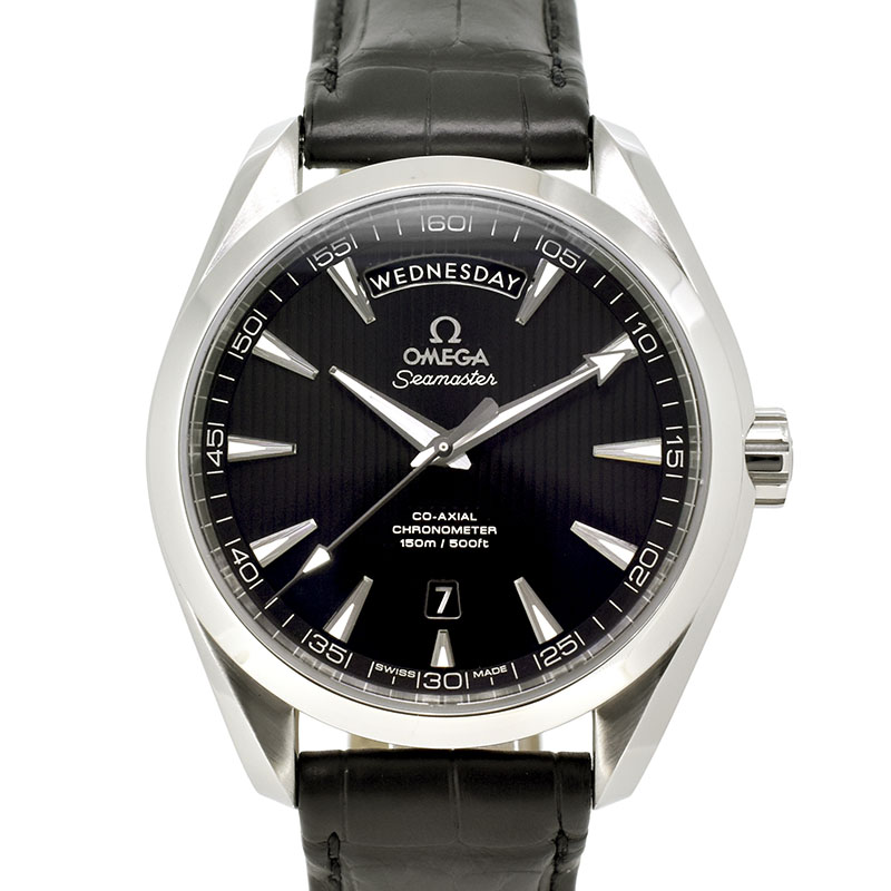 オメガ　OMEGA　シーマスター アクアテラ コーアクシャル デイデイト　231.13.42.22.01.001　ブラック　41.5mm　USED　中古