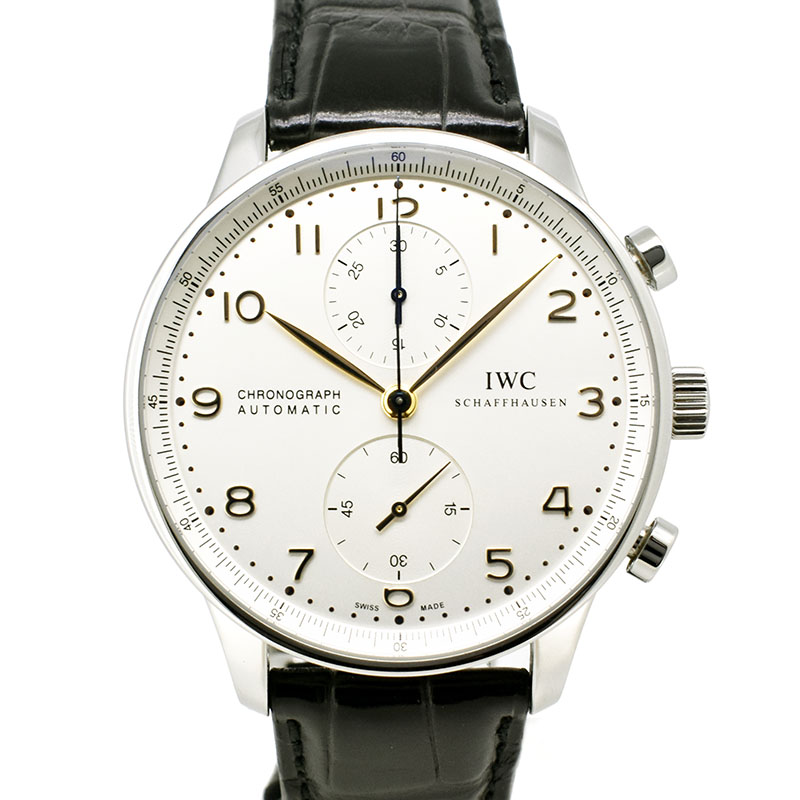 IWC　ポルトギーゼ　IW371445　シルバー　金針　Dバックル　自動巻　41mm　USED　中古