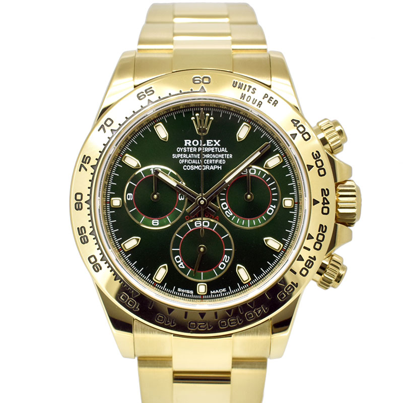 ロレックス　ROLEX　コスモグラフ　デイトナ　Ref.116508　グリーン　K18イエローゴールド　USED　中古