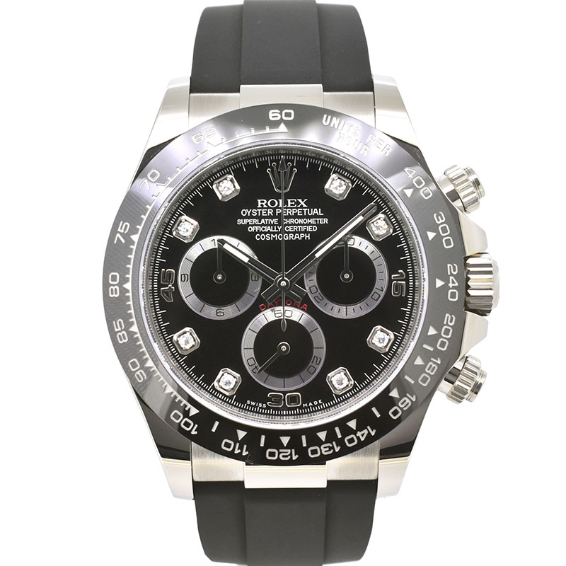 ロレックス　ROLEX　デイトナ　116519GLN　8Pダイヤ　18KWG　ブラック　オイスターフレックス　国内正規品　未使用品