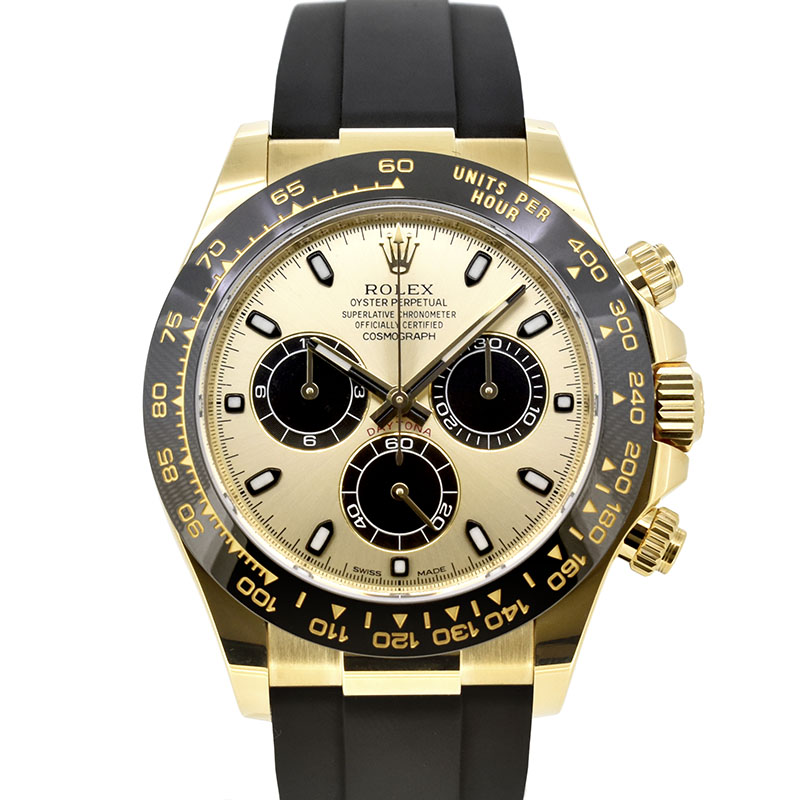 ロレックス　ROLEX　デイトナ　116518LN　18Kイエローゴールド　シャンパン/ブラック　オイスターフレックス　USED　中古