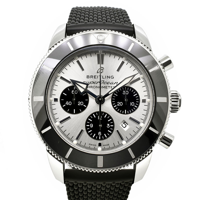 ブライトリング　BREITLING　スーパーオーシャンヘリテージ2 B01 クロノグラフ 44　A006G-1QRC　44mm　シルバー/ブラック　USED　中古