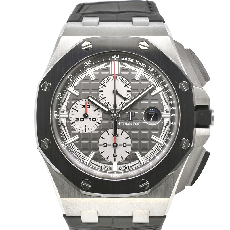オーデマ・ピゲ　AUDEMARS PIGUET　ロイヤルオーク オフショア クロノグラフ　26400IO.OO.A004CA.01　チタン　44mm　革ベルト　USED　中古