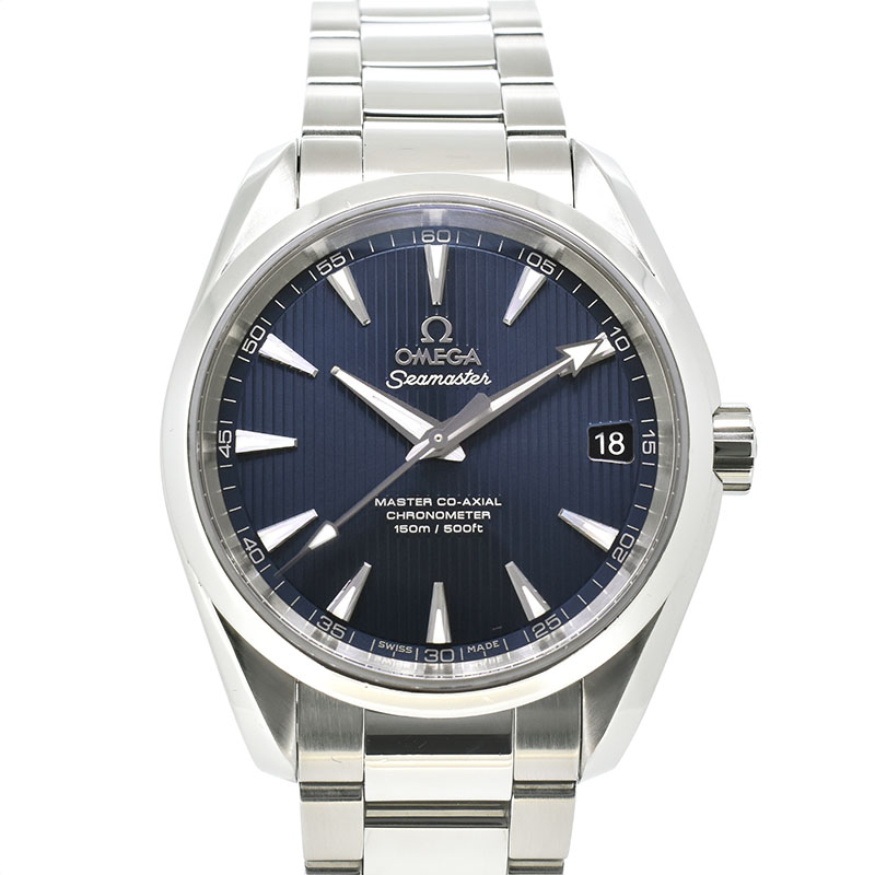 オメガ　OMEGA　シーマスター アクアテラ マスターコーアクシャル　231.10.39.21.03.002　ブルー　38.5mm　USED　中古