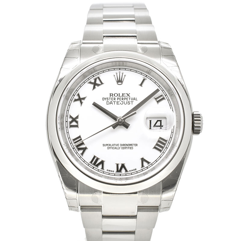 ロレックス　ROLEX　デイトジャスト　Ref.116200　ホワイトローマ  SS　自動巻　36mm　未使用品