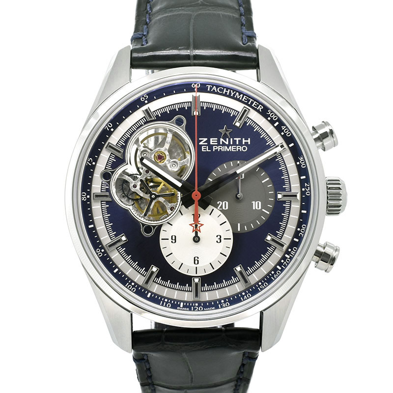 ゼニス　ZENITH　クロノマスター エルプリメロ オープン　03.2040.4061/52.C700　ブルー　42mm　USED　中古